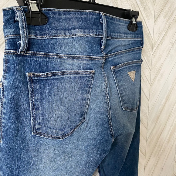 Guess Medium Rise Skinny Distressed Jeans - Picture 8 of 10